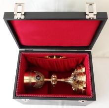 Solid silver gilt antique French Gothic Chalice.